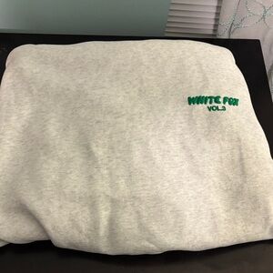 White Fox Boutique Gray Jacket with Green Logo